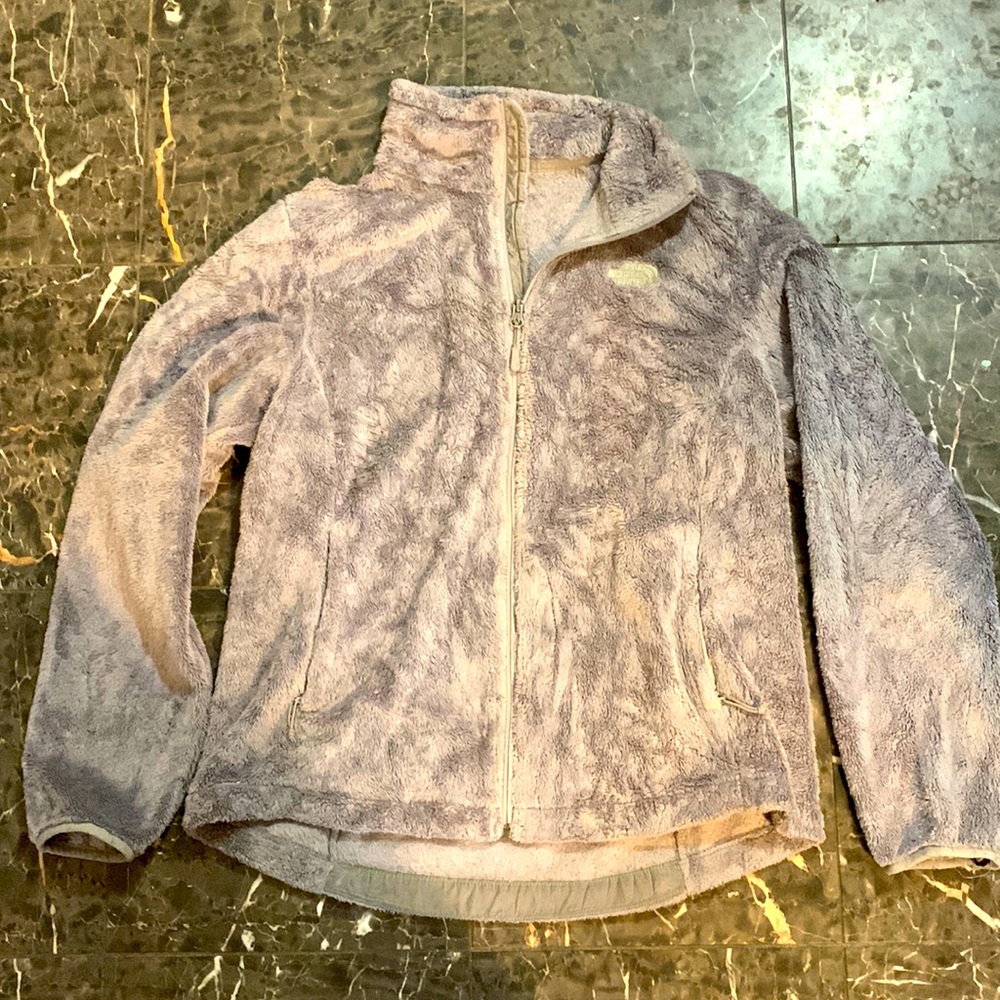 ✨The North Face • Grey Osito Fuzzy Zip Up Fleece Jacket.✨ L